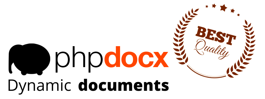 phpdocx, a prestigious product phpdocx is a standard in its field with more than ten thousand users